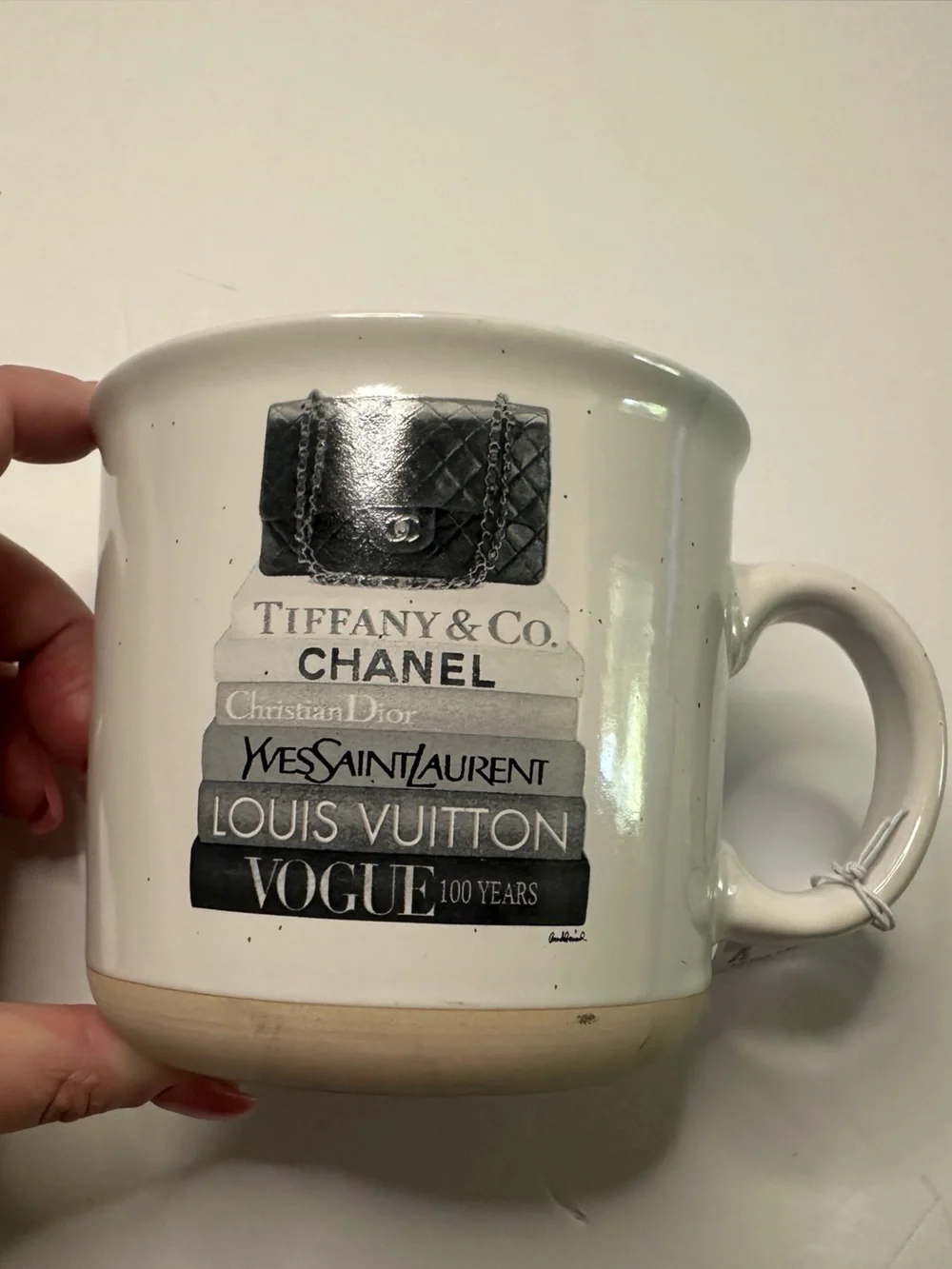 NWT Amanda Greenwood Designer Stack White Ceramic Accent Mug